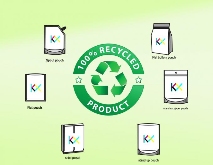 Ψηφιακή εκτύπωση Προσαρμοσμένη OEM Στάσου ανακυκλώσιμες τσάντες Ζιπ σακούλες PE/EVOH/PE 3